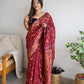 Ethnic Junctions Soft Silk Saree With Unequalled Blouse Piece