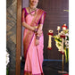 Ethnic Junctions Keerthy Suresh Light Pink Bollywood Silk Saree