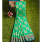 Ethnic Junctions Flaunt Parrot colored Soft Silk Saree With Lovely Blouse Piece