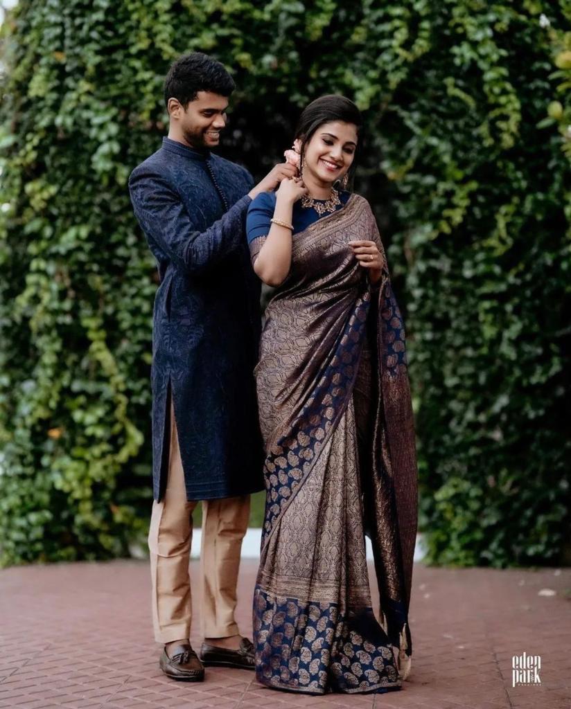 Traditional Indian Couple Pose